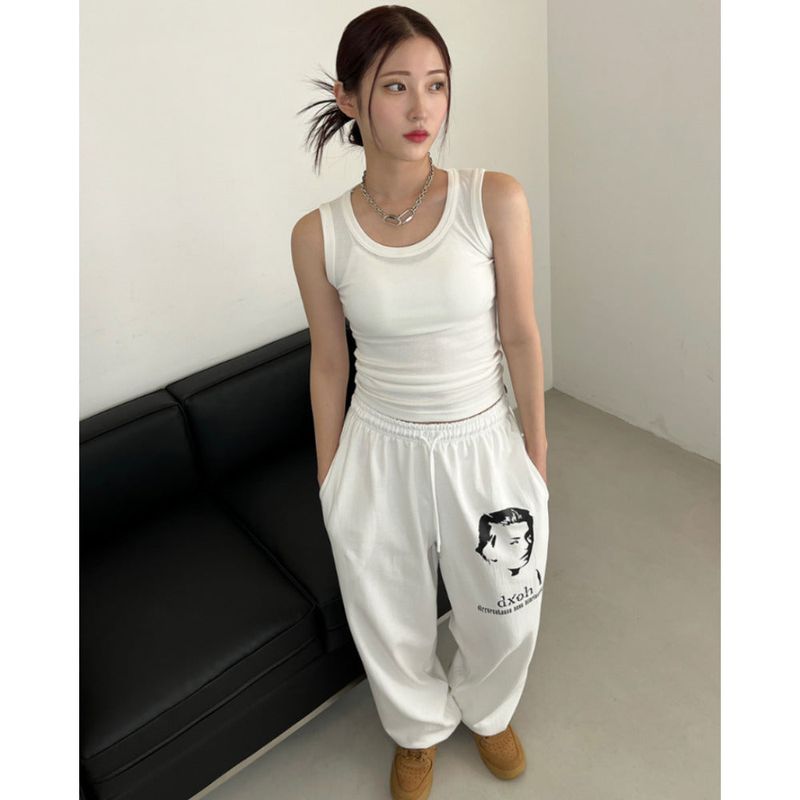 FACE LOGO LONG WIDE PANTS 3COLOR