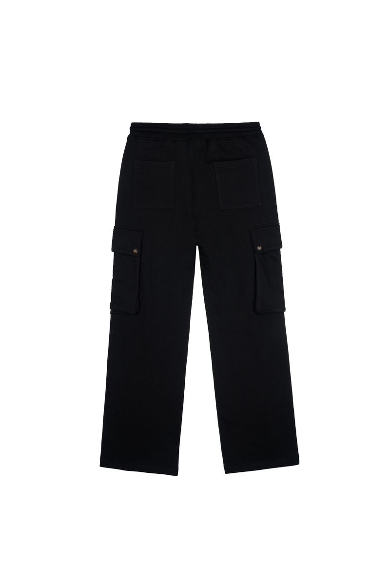 Cargo Jersey Pants - Black