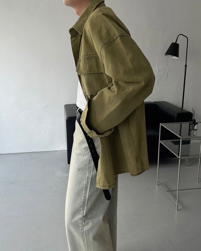 MONTH Salt Kiwi Denim Shirt Jacket