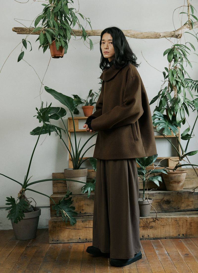 unisex side wide pants sand