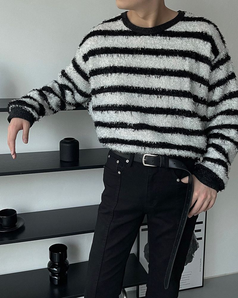 COZINESS（コジネス）の「CR Thurge MoHair Stripe Knitwear（Tops）」