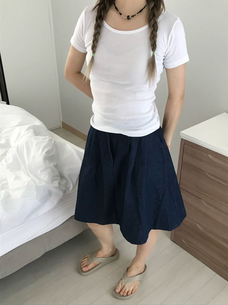 Bruni back banding midiskirt