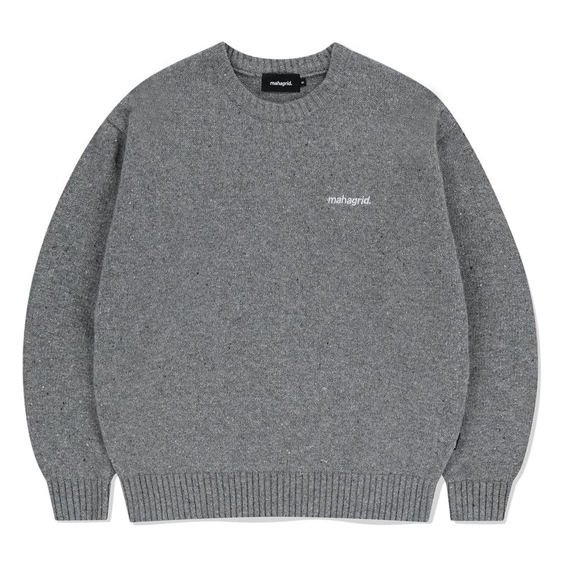 mahagrid（マハグリッド）の「BASIC LOGO NEP KNIT SWEATER（Tops）」