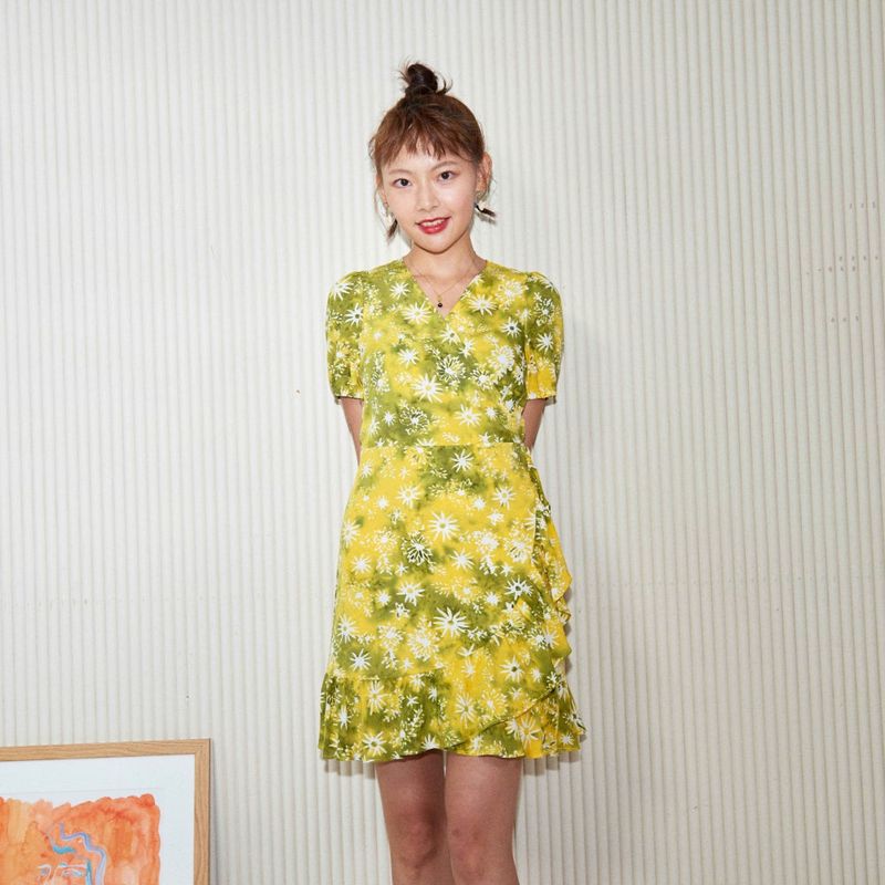 [Wrap Dress] Dahila - Lemon Tree