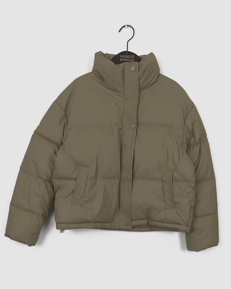 Yukan Matt Basic Oversized Fit Short Padded Jacket