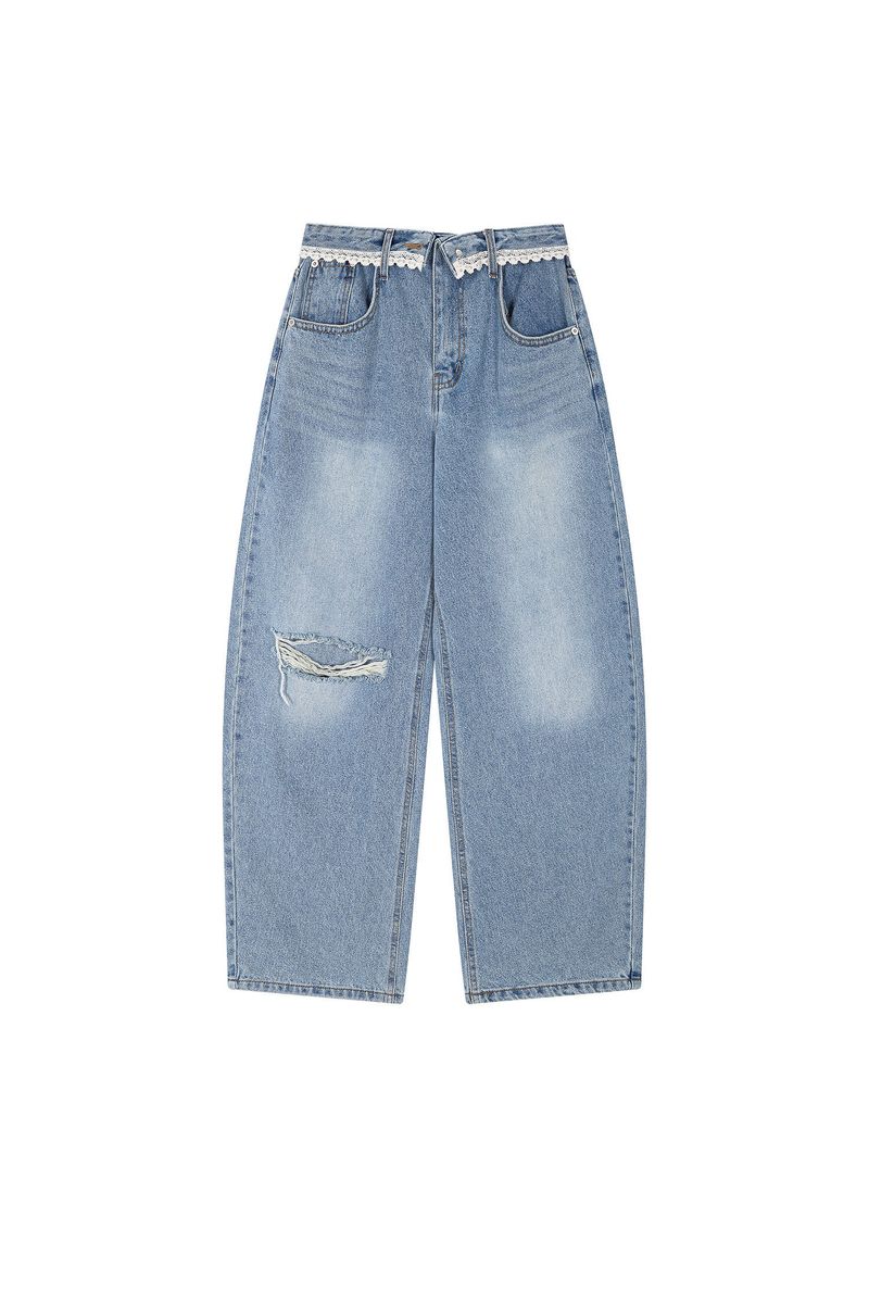 POPPALS（ポップパルズ）の「Lace Crash Low Denim Pants（Pants）」