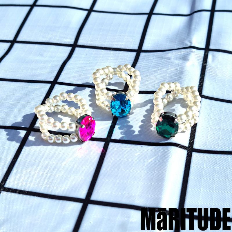 CIRCLE CUBIC RINGS (3COLOR)