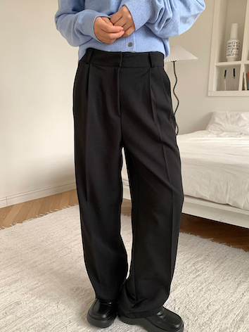 All day semi wide slacks(3color)