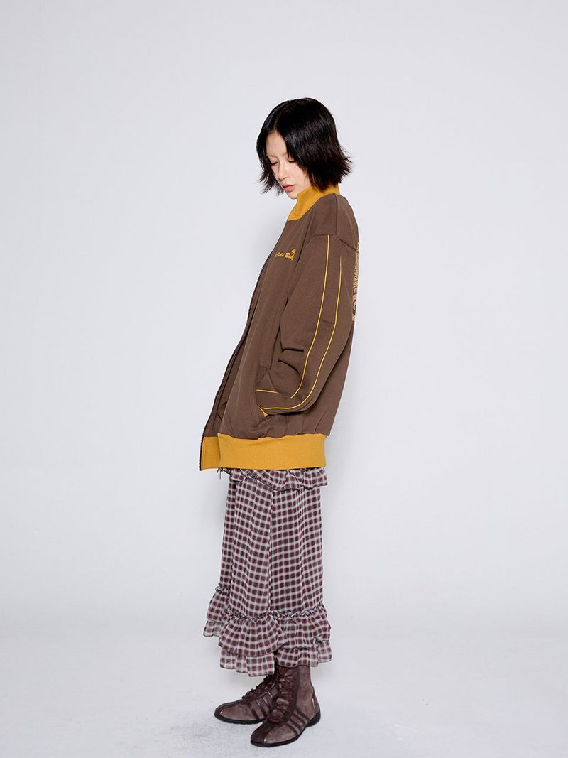 DOWN TOWN GIRL ZIP-UP / BROWN