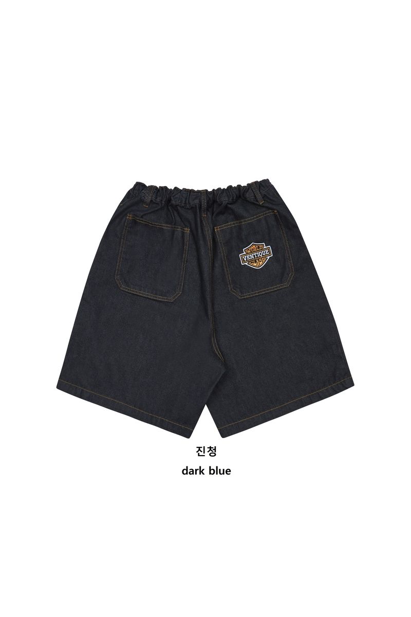 VENTIQUE Flame embroidery Bermuda Shorts 2color
