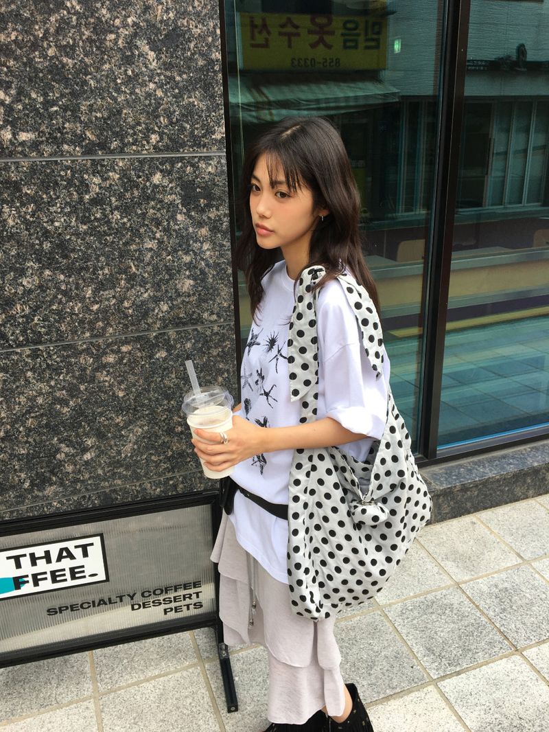 Corsage Dot Shoulder Bag (2color)