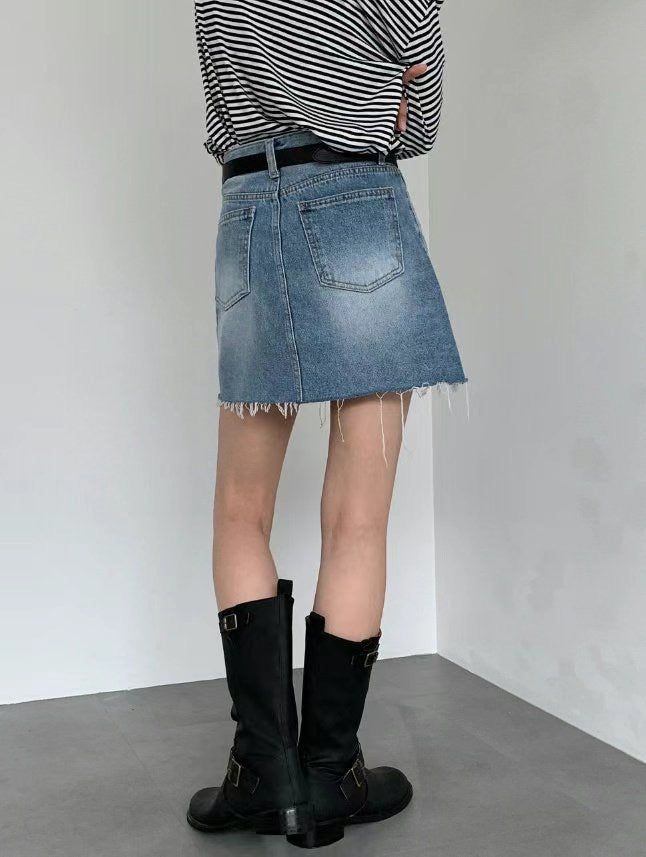The Click Denim Skirt - 2 colours