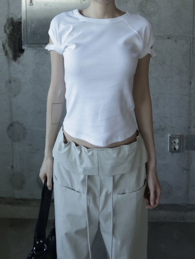 mnem（ムネム）の「Ser Cutout Short Sleeve Tee（Tops）」