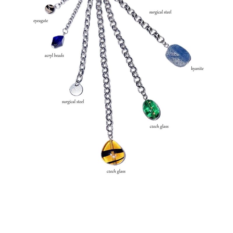 gemstone chain keyring 003