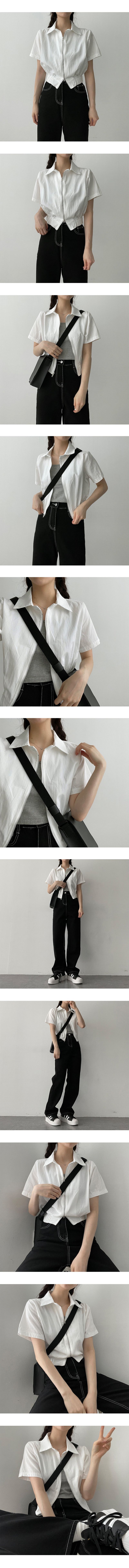 Bath Two-Way Collar Short-Sleeved Jacket