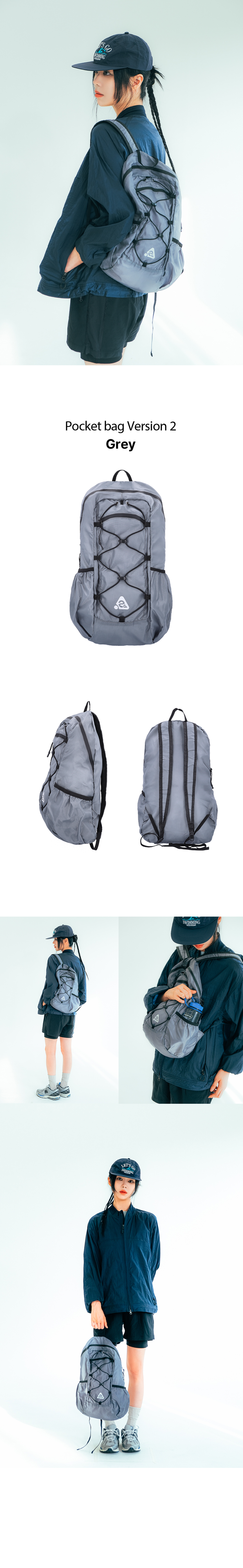 Ultra-light Compact PocketBagV2 Grey (M)