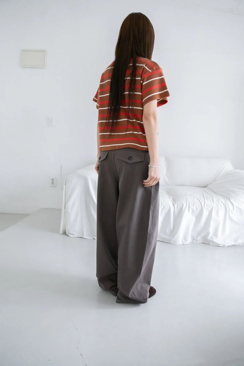 fall button pocket wide pants(2colors)