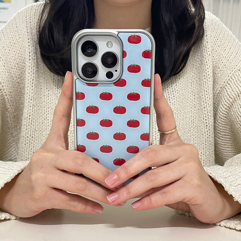 [MADE] silver baby tomato epoxy bumper case - blue