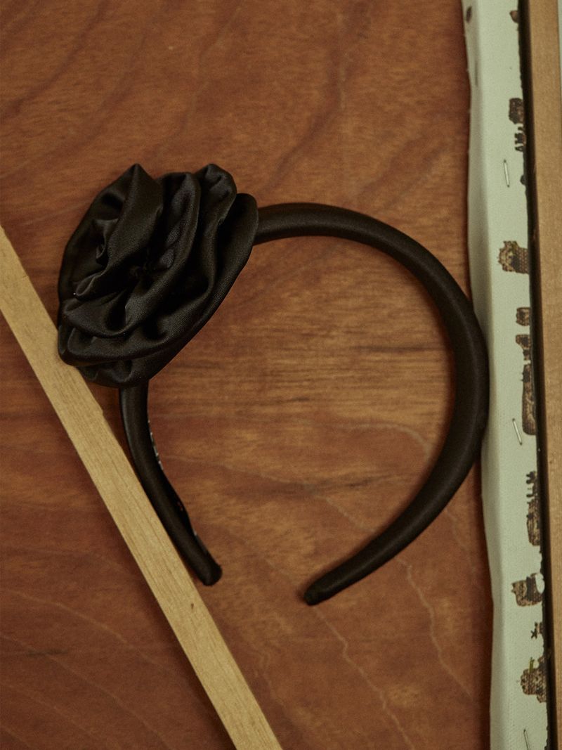 Rose satin Headband