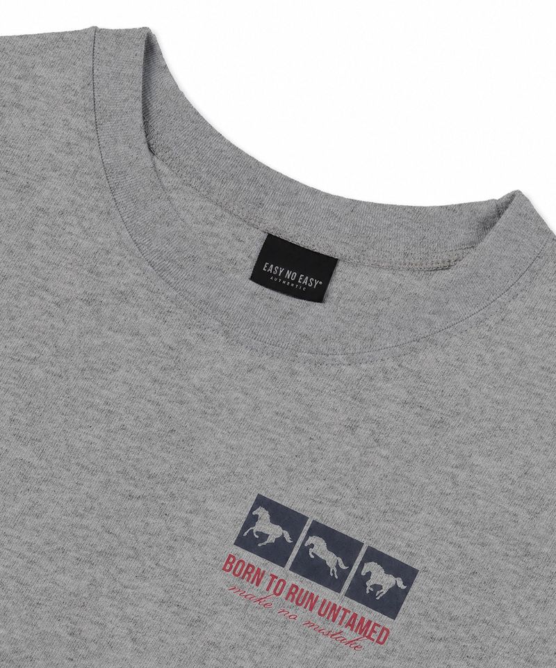horse box cropped T-shirt - Gray