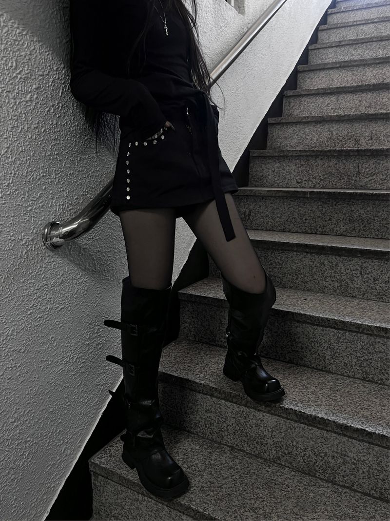 rivet unique skirt pants (2color)