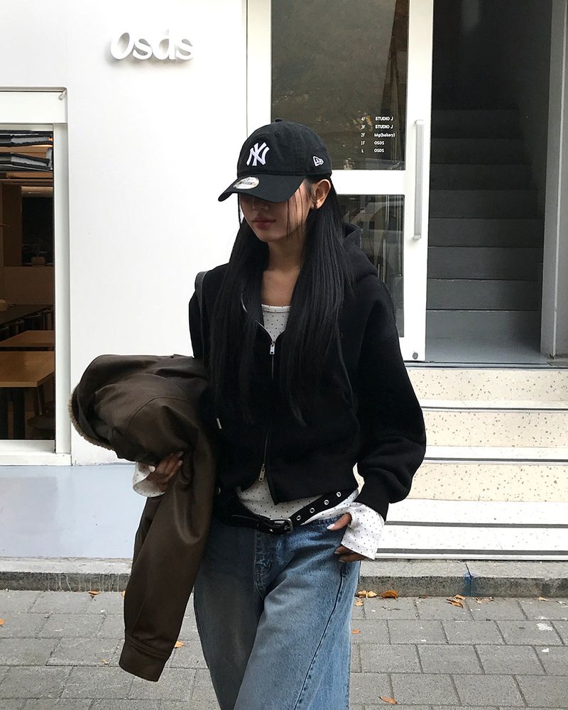 [ORIGINAL] Tibet 2-Way Cropped Hood Zip-Up
