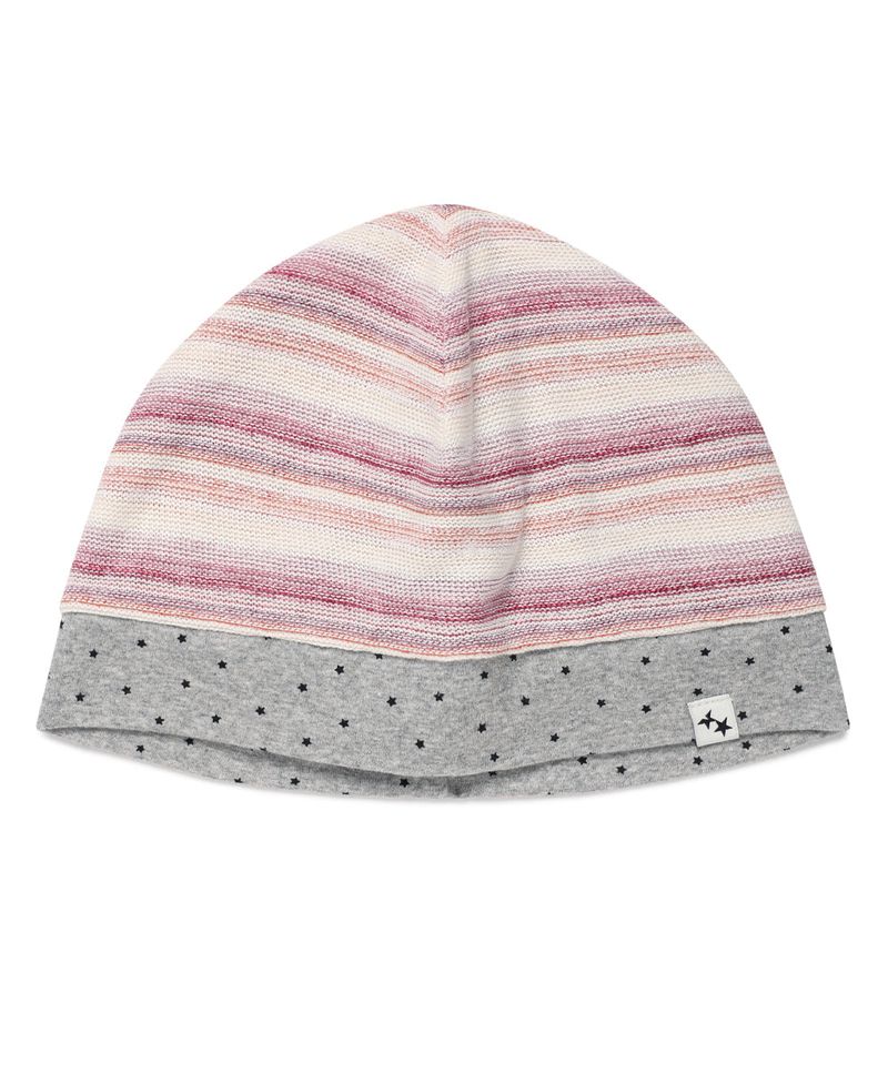 cavish（カビシ）の「TWIN STAR STRIPED BEANIE PINK(CV2GSUAB22A)（Hats）」