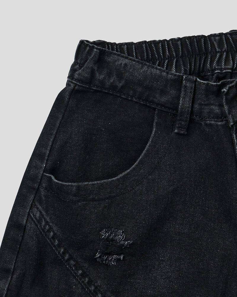 Sel Distressed Cargo Wide Denim