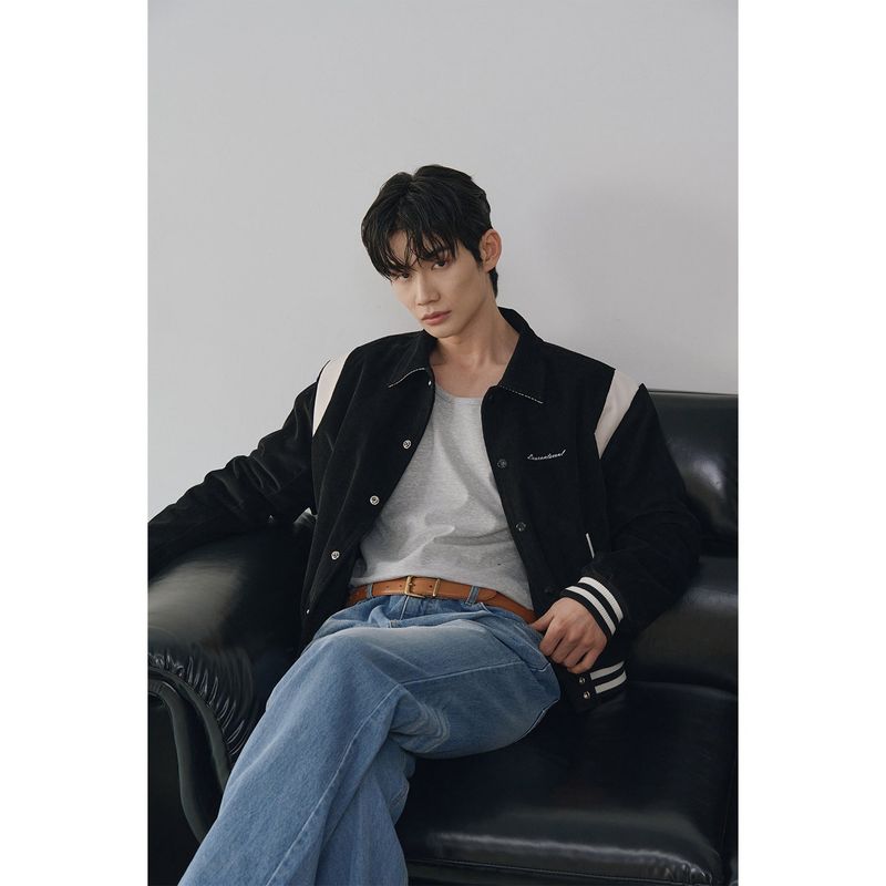 Signature varcity jacket(Black)