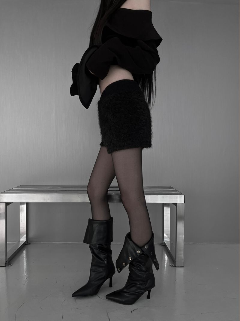 winter fuzzy fur short pants (2color)
