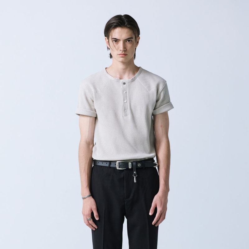 western rosy stud loop belt black
