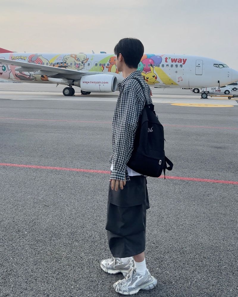 Russ check linen shirts