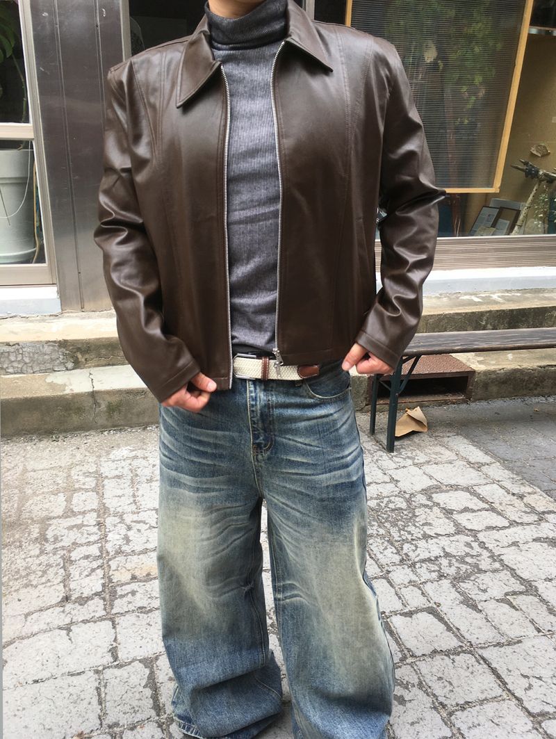 No.1871 crop A leather JK