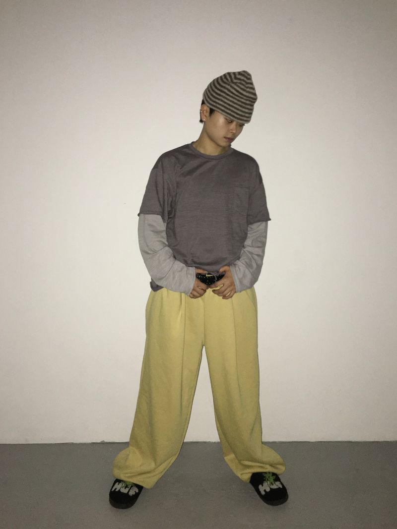 Pocket Layered Long Sleeve Tee (6c)