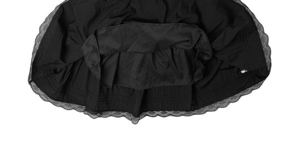 Tirin Pintuck Frill Lace Midi Skirt