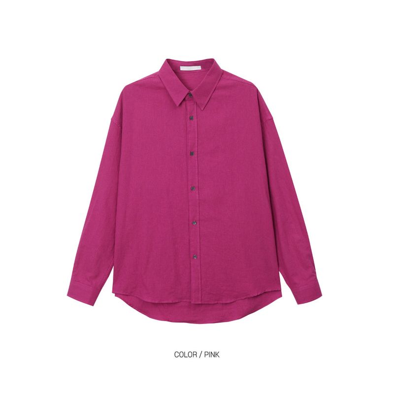 LMN マーエッセンシャルリネンセミオーバーシャツ (12 colors)