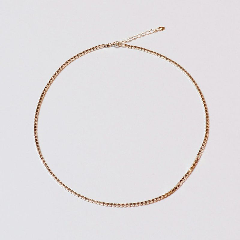 Less is more(レスイズモア)の「silver boxy necklace (yellow gold plated(Accessories)」