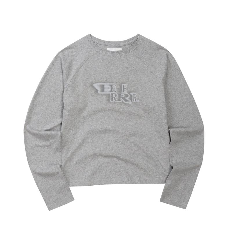 EEERRR Distorted Logo raglan long sleeve (Melange)