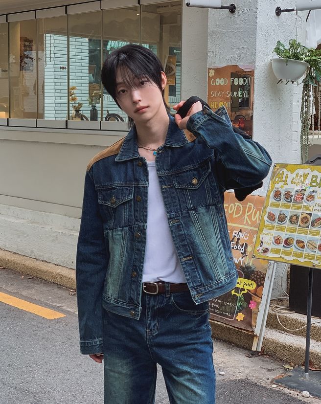Morgan Corduroy Patch Denim Trucker Jacket