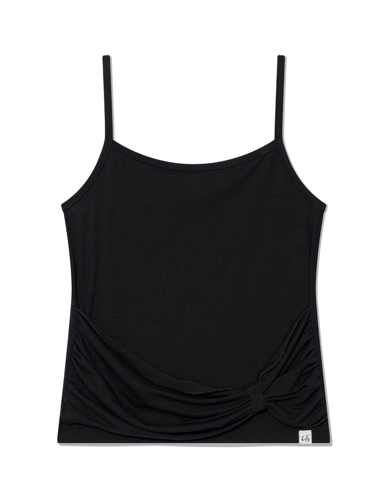 RIBBON SLEEVELESS(BLACK)