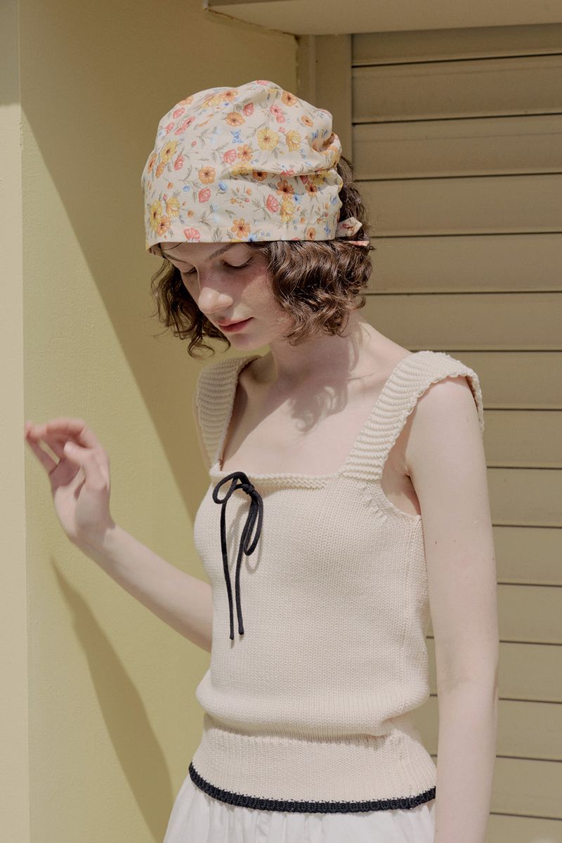 Morie sleeveless knit_cream