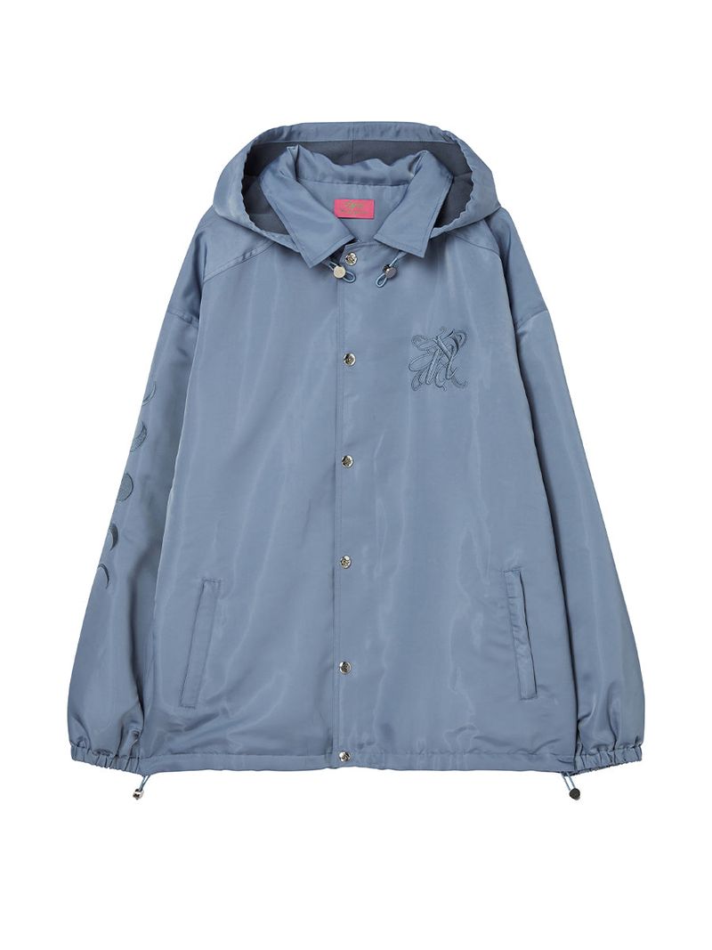 P.O.M EMBLEM HOOD JACKET (LIGHT BLUE)