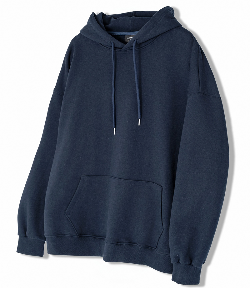 Authentic Relaxed Basic Hoodie Navy