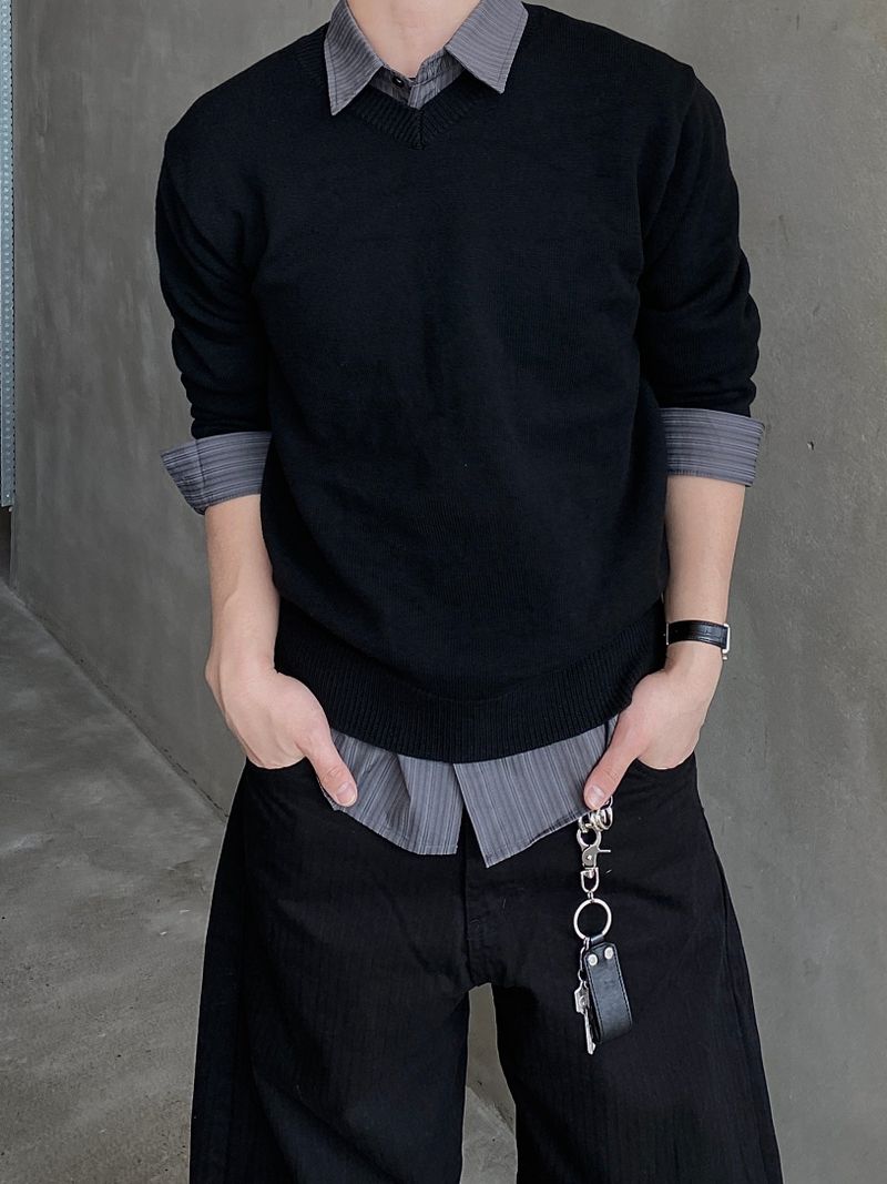 Sed V-neck Cropped Knitwear 4C