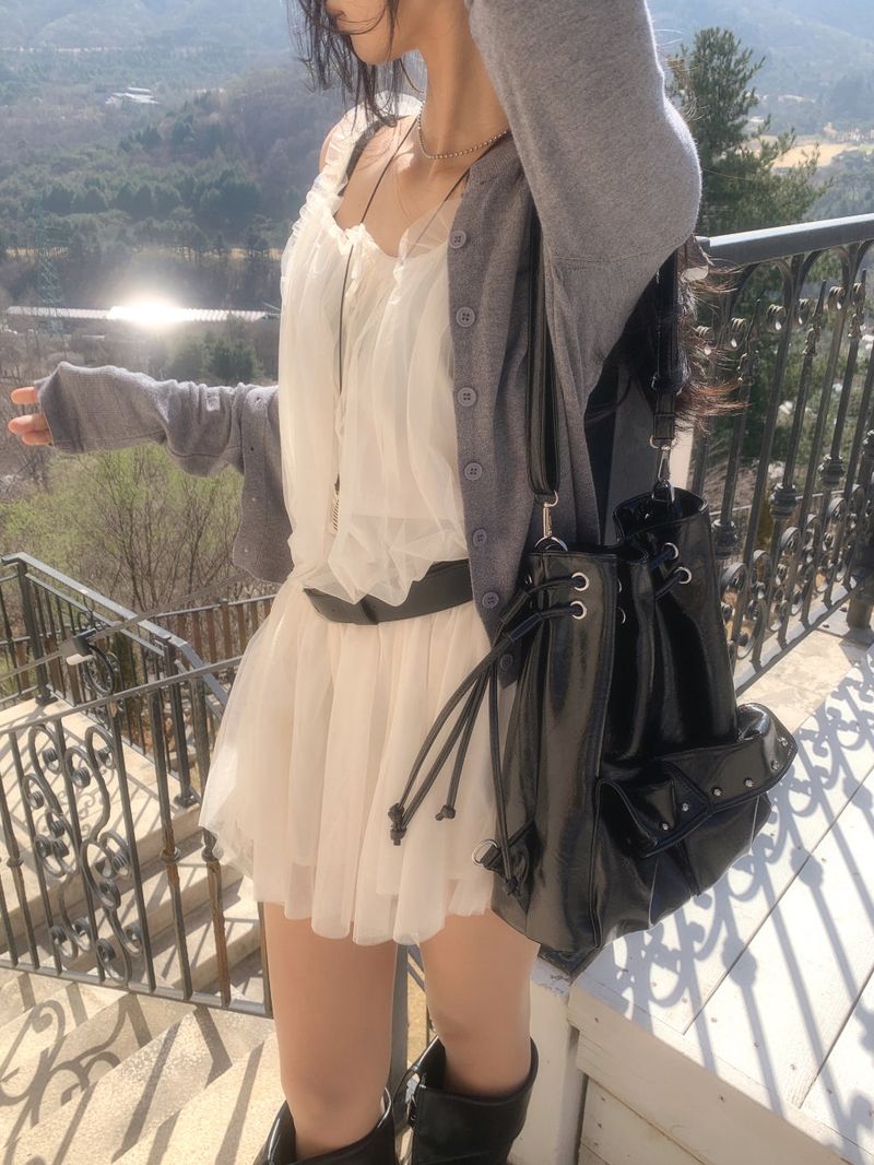 Nature Chiffon Sleeveless Mini Dress