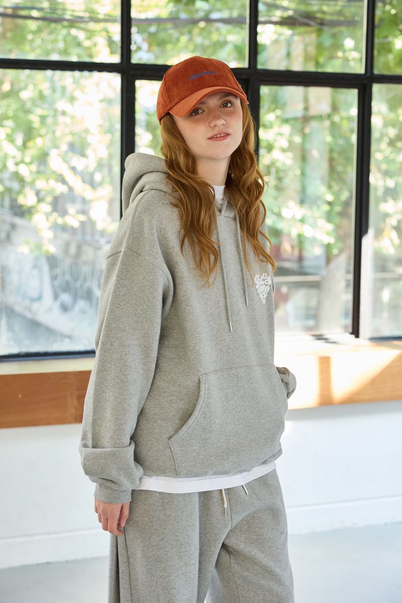 GOODLUCK HEART HOODIE / MELANGE