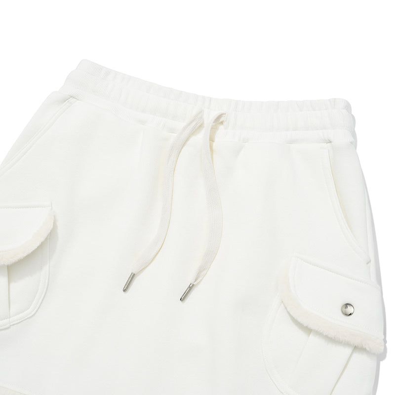 WITTY BUNNY FUR MINI SKIRT [IVORY]