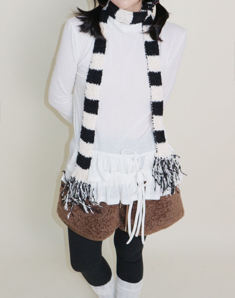 Yves Double Frill Layered Shea Turtleneck (Turtleneck)