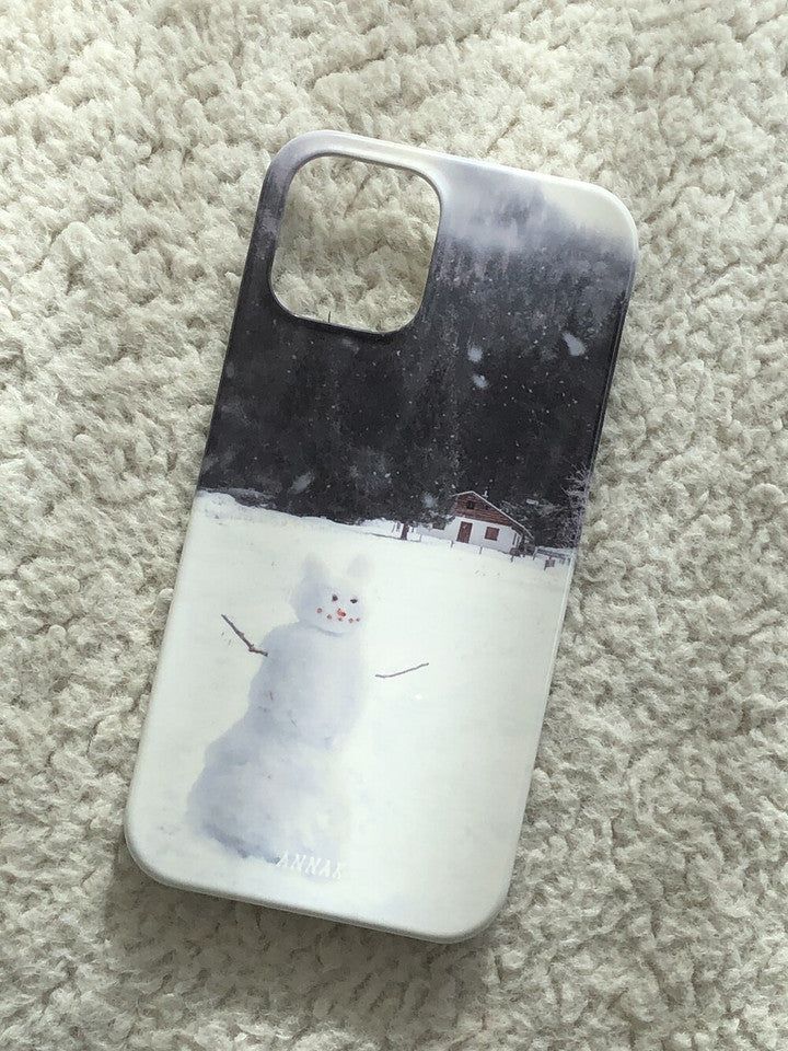 [snowy forest snowman hard case]