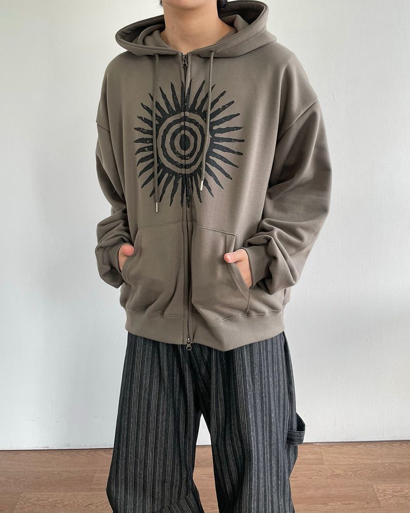 Sols Printed Hoodie Zip-up